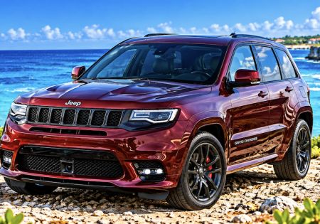 Jeep Grand Cherokee V6 rood met Sunroof 